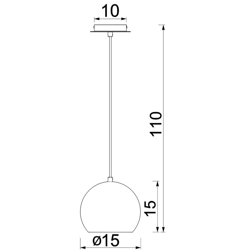 Chandelier on a string SOOL 1xE27/60W/230V