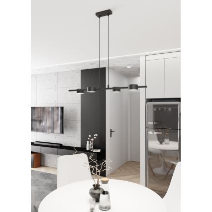 Chandelier on a string SORA 4xGX53/12W/230V black