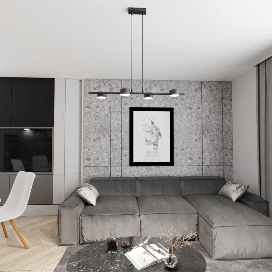 Chandelier on a string SORA 4xGX53/12W/230V black