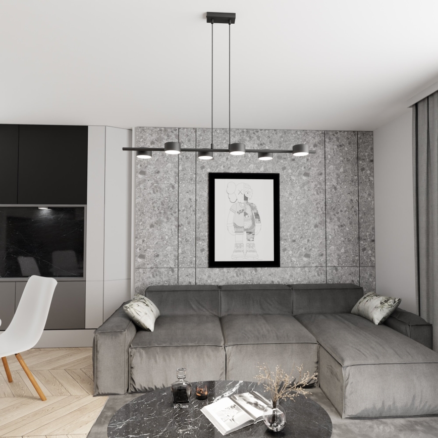 Chandelier on a string SORA 6xGX53/12W/230V black