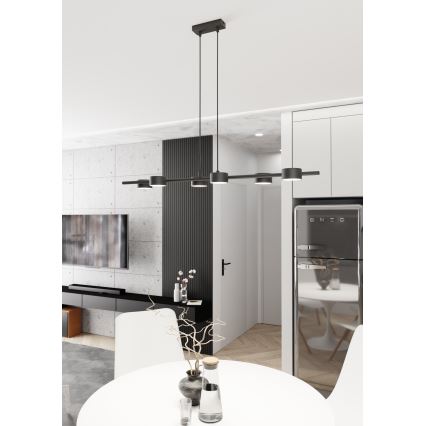 Chandelier on a string SORA 6xGX53/12W/230V black