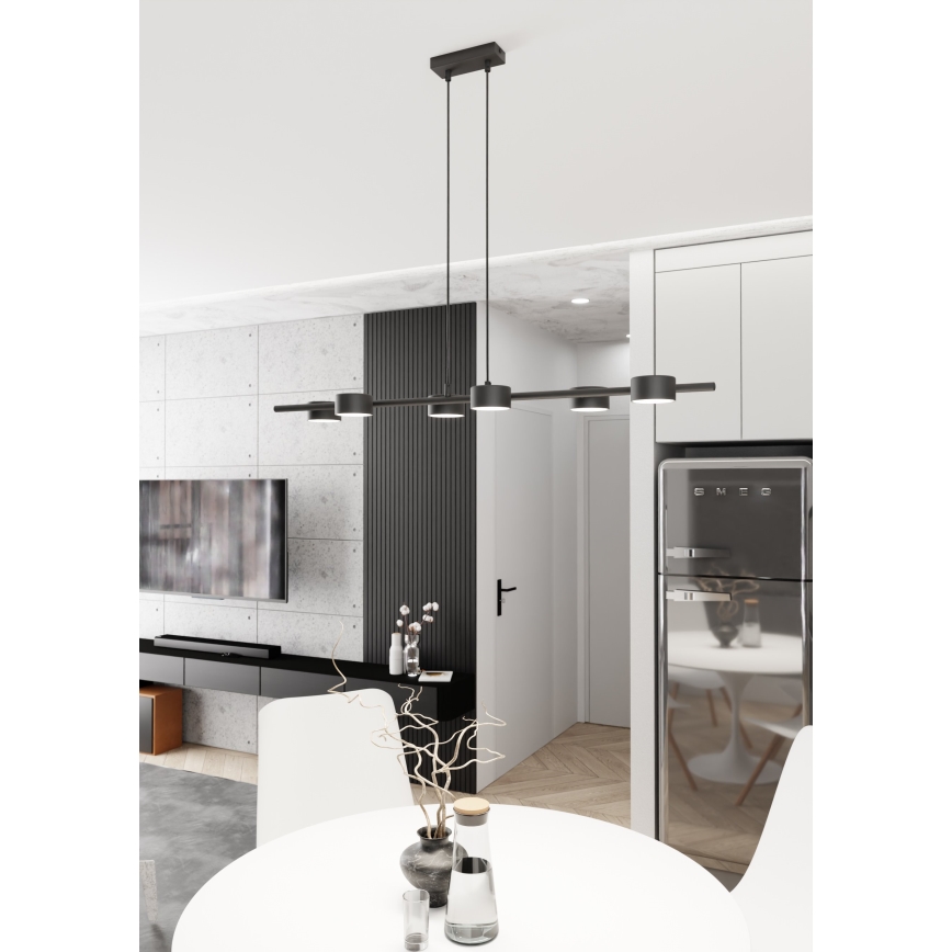 Chandelier on a string SORA 6xGX53/12W/230V black