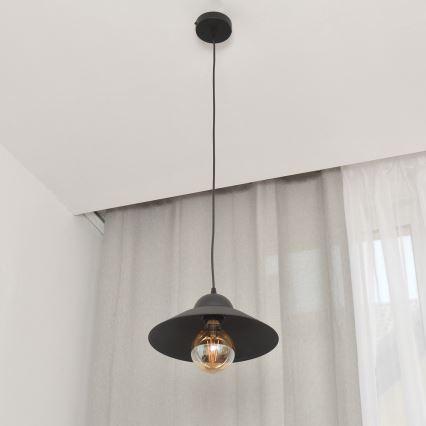Chandelier on a string SORAPIS 1xE27/15W/230V black