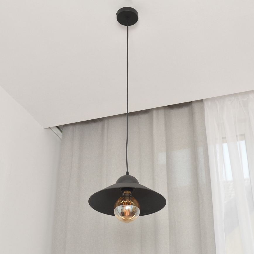 Chandelier on a string SORAPIS 1xE27/15W/230V black