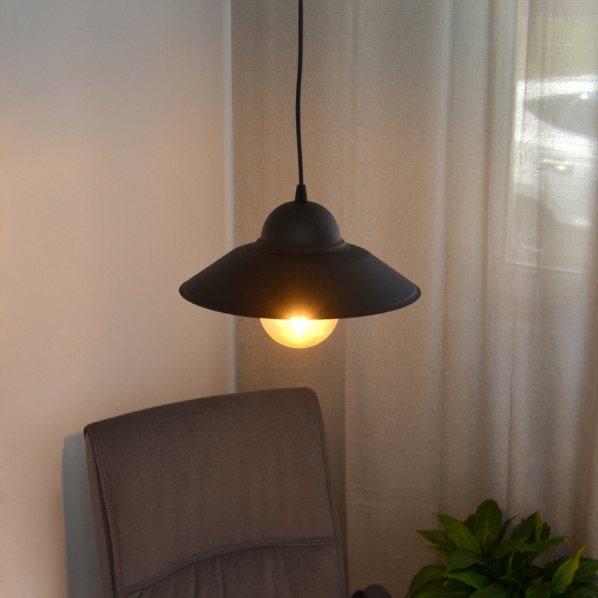 Chandelier on a string SORAPIS 1xE27/15W/230V black