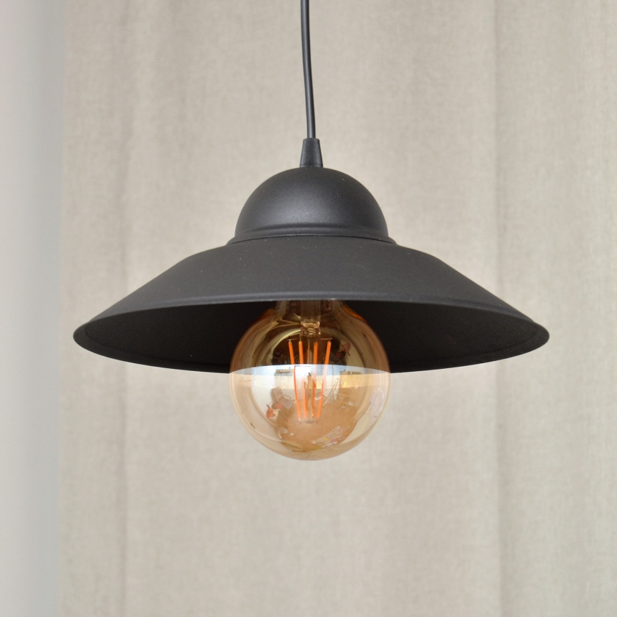 Chandelier on a string SORAPIS 1xE27/15W/230V black