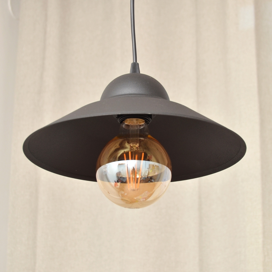 Chandelier on a string SORAPIS 1xE27/15W/230V black