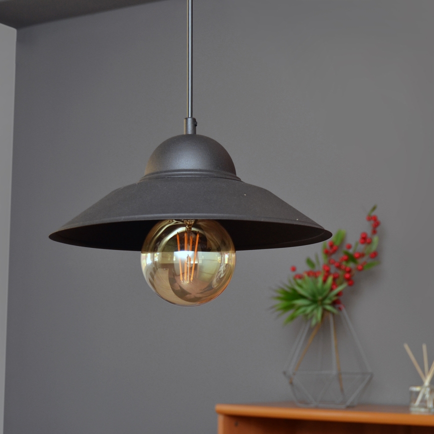 Chandelier on a string SORAPIS 1xE27/15W/230V black