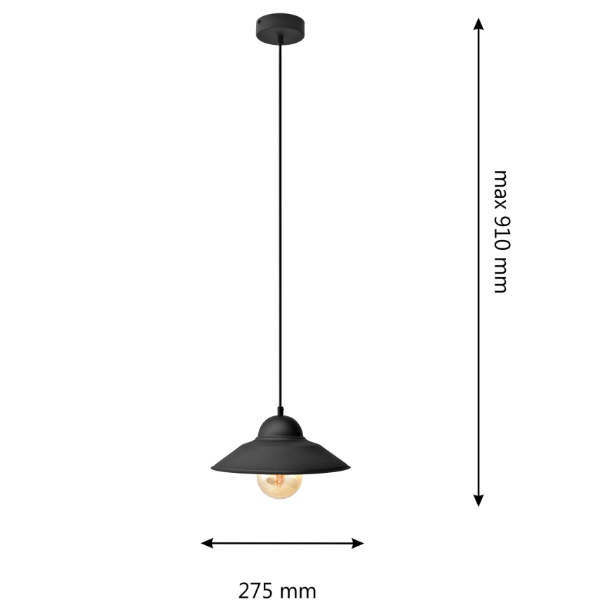 Chandelier on a string SORAPIS 1xE27/15W/230V black
