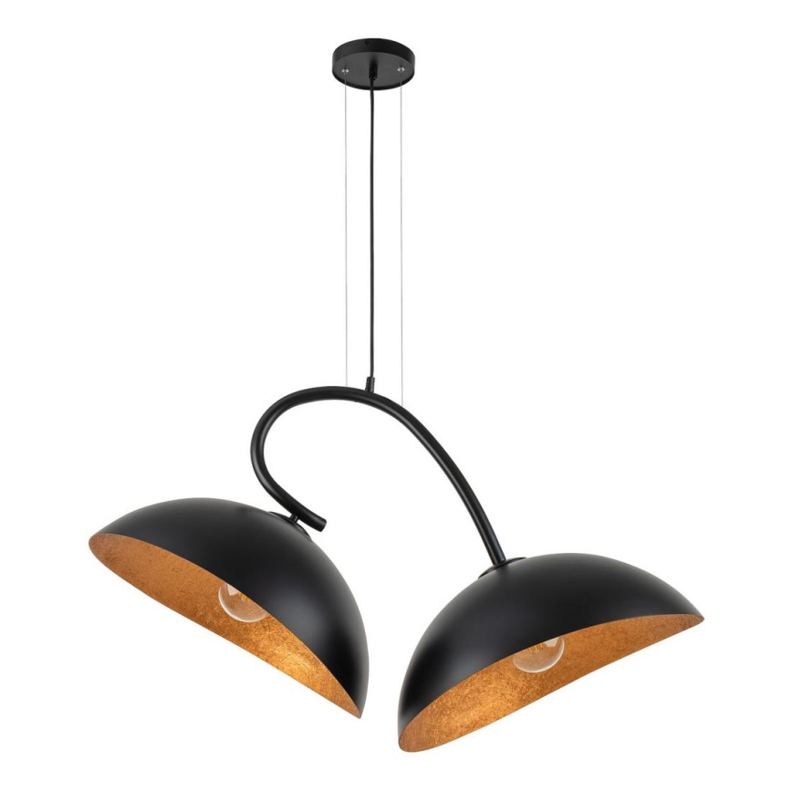 Chandelier on a string SPACE 2xE27/60W/230V black/copper