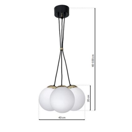 Chandelier on a string SPARTA 3xE14/40W/230V
