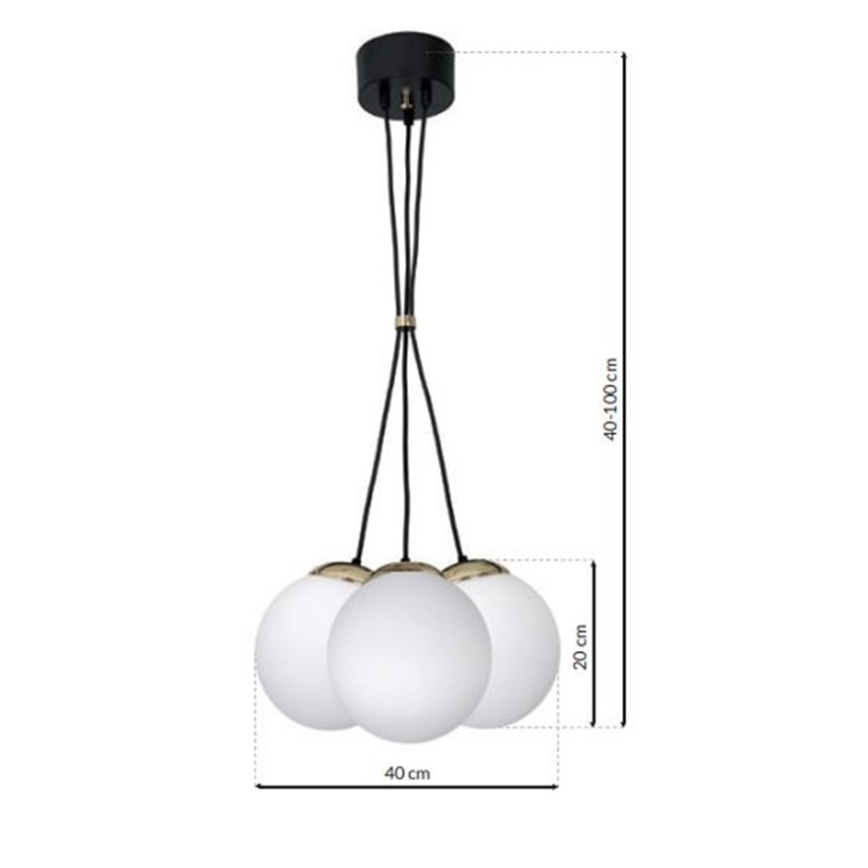 Chandelier on a string SPARTA 3xE14/40W/230V