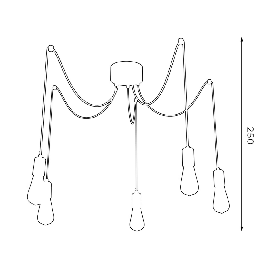Chandelier on a string SPINDEL 5xE27/60W/230V spider