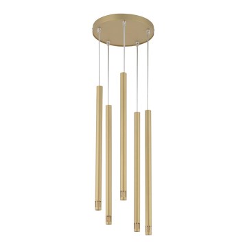 Chandelier on a string STALACTITE LASER 5xG9/2,5W/230V gold