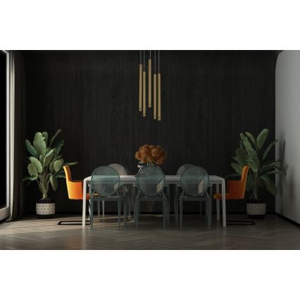 Chandelier on a string STALACTITE LASER 5xG9/2,5W/230V gold