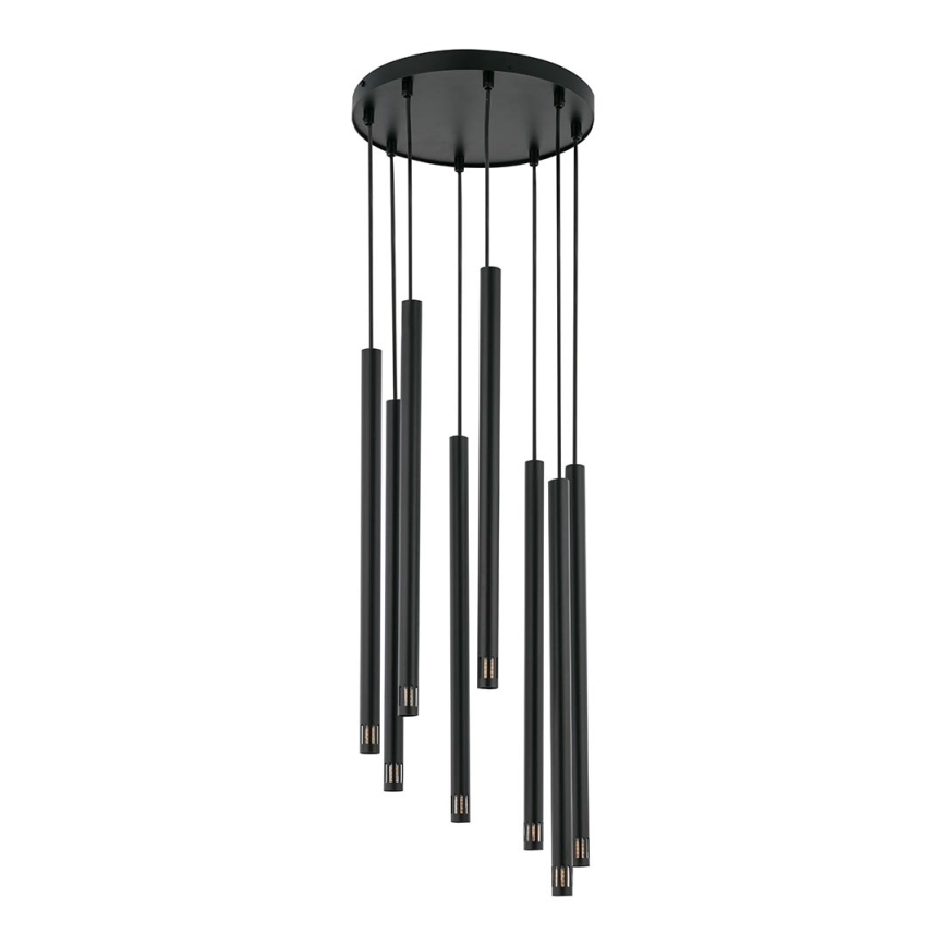 Chandelier on a string STALACTITE LASER 8xG9/2,5W/230V black