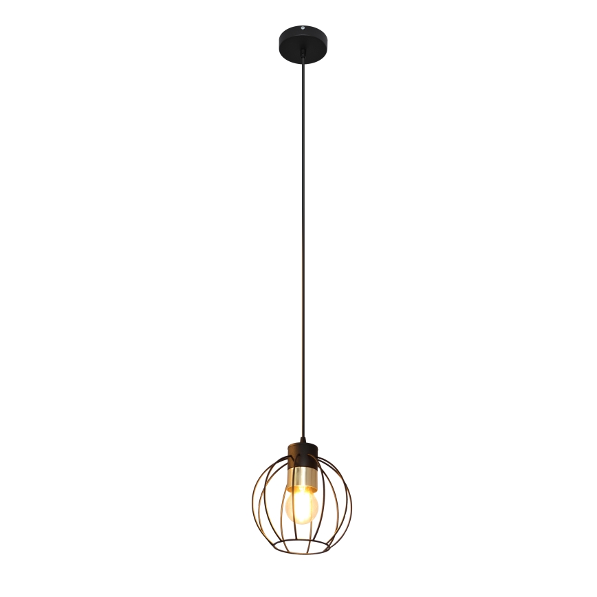 Chandelier on a string STARLIGHT 1xE27/15W/230V black/gold
