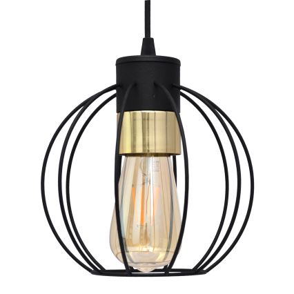 Chandelier on a string STARLIGHT 1xE27/15W/230V black/gold