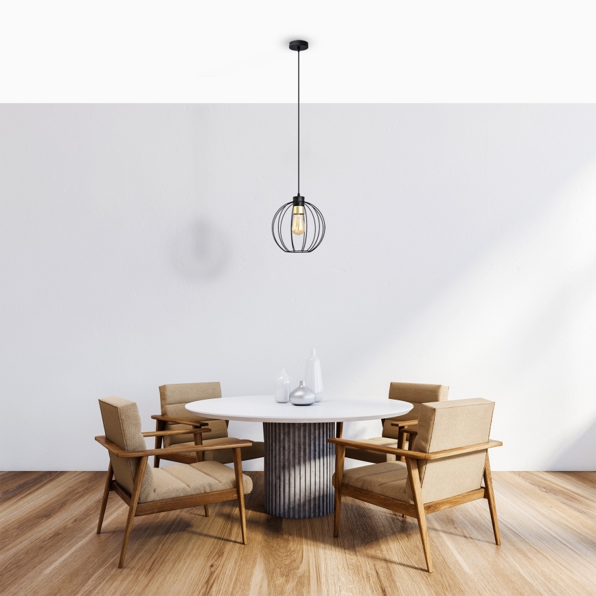 Chandelier on a string STARLIGHT 1xE27/15W/230V black/gold