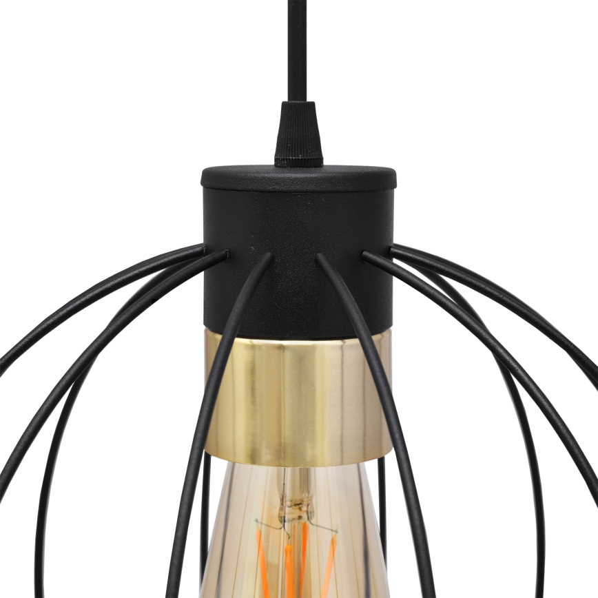Chandelier on a string STARLIGHT 1xE27/15W/230V black/gold