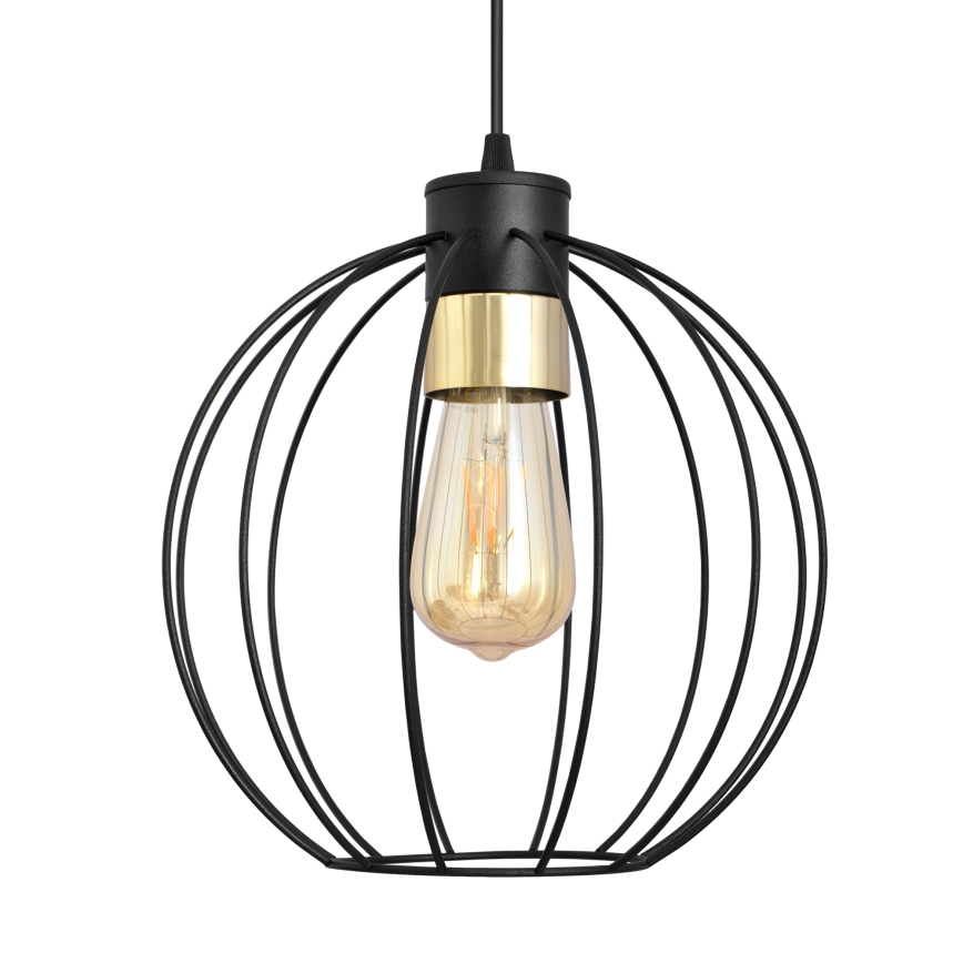 Chandelier on a string STARLIGHT 1xE27/15W/230V black/gold