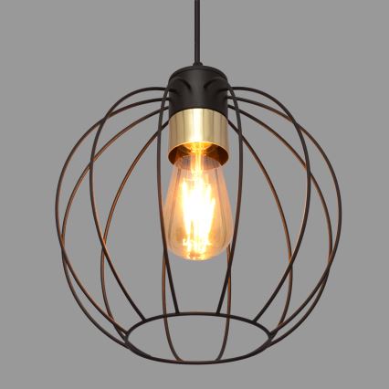 Chandelier on a string STARLIGHT 1xE27/15W/230V black/gold