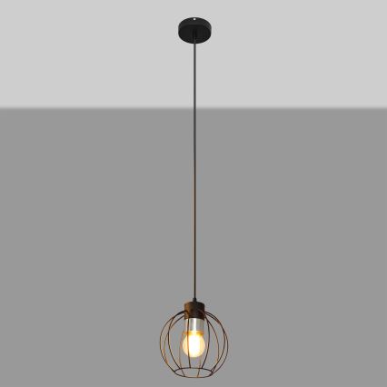 Chandelier on a string STARLIGHT 1xE27/15W/230V black/silver