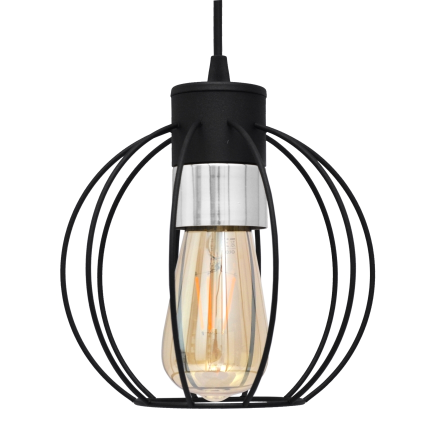 Chandelier on a string STARLIGHT 1xE27/15W/230V black/silver