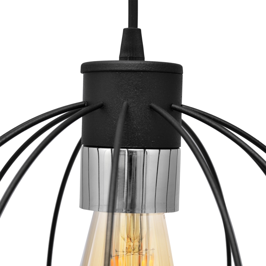 Chandelier on a string STARLIGHT 1xE27/15W/230V black/silver