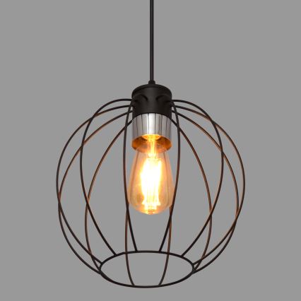 Chandelier on a string STARLIGHT 1xE27/15W/230V black/silver