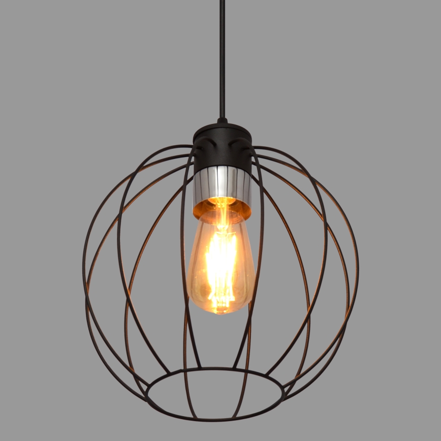 Chandelier on a string STARLIGHT 1xE27/15W/230V black/silver