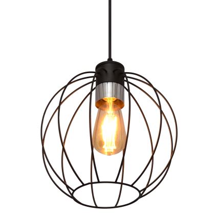 Chandelier on a string STARLIGHT 1xE27/15W/230V black/silver