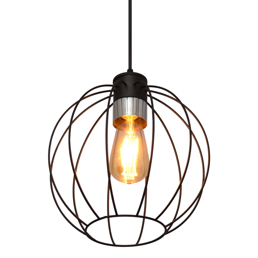 Chandelier on a string STARLIGHT 1xE27/15W/230V black/silver