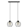 Chandelier on a string STARLIGHT 2xE27/15W/230V black/gold