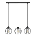 Chandelier on a string STARLIGHT 3xE27/15W/230V black/silver