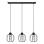 Chandelier on a string STARLIGHT 3xE27/15W/230V black/silver
