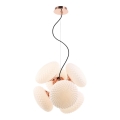 Chandelier on a string STELLAR 6xG9/4W/230V rose gold