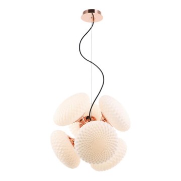 Chandelier on a string STELLAR 6xG9/4W/230V rose gold