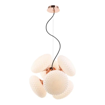 Chandelier on a string STELLAR 6xG9/4W/230V rose gold