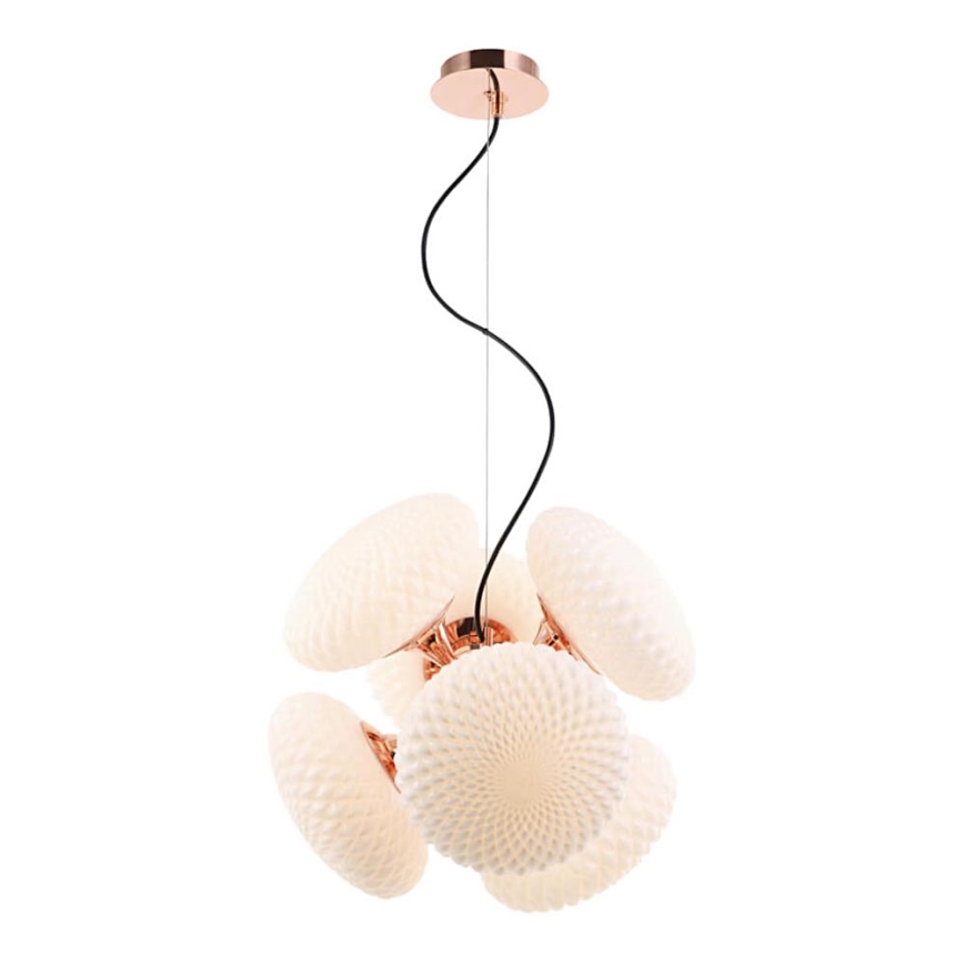 Chandelier on a string STELLAR 6xG9/4W/230V rose gold