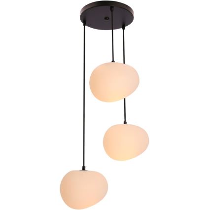 Chandelier on a string STONES 3xE27/40W/230V