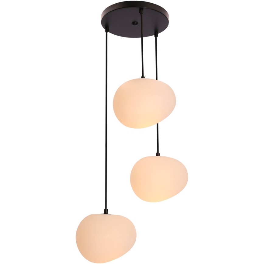 Chandelier on a string STONES 3xE27/40W/230V