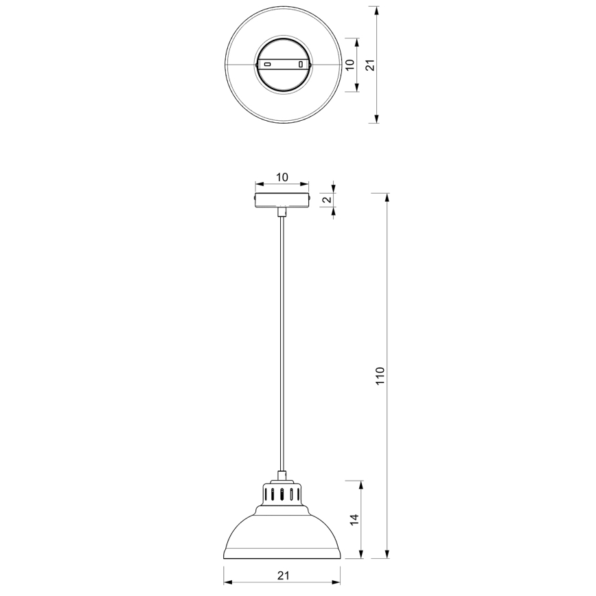 Chandelier on a string SVEN 1xE27/15W/230V beige