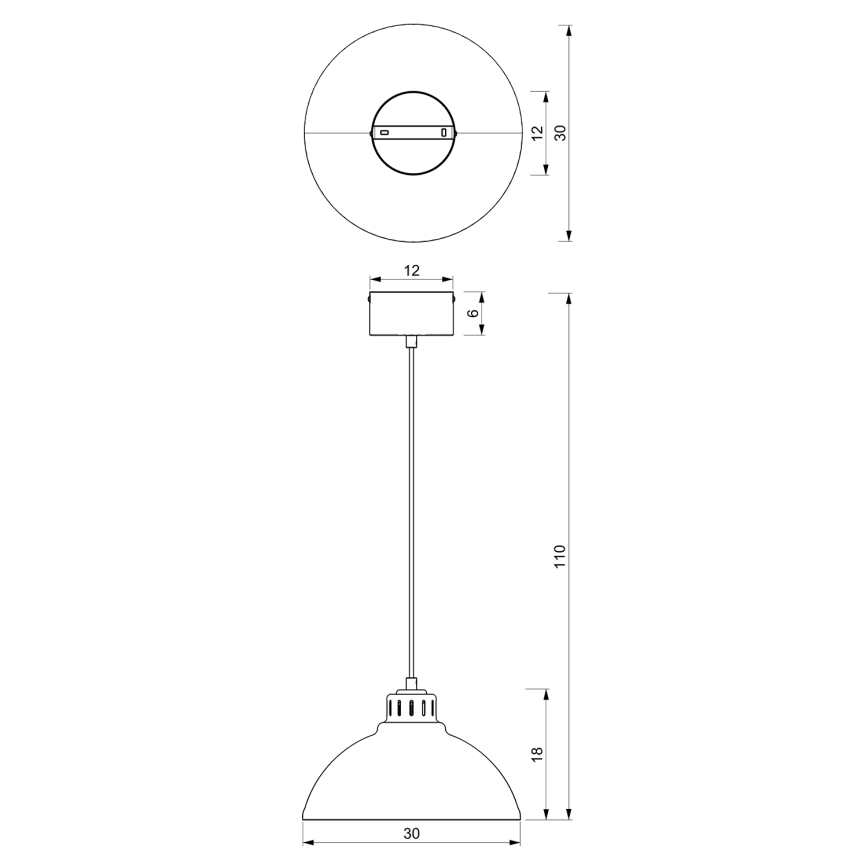 Chandelier on a string SVEN 1xE27/15W/230V beige