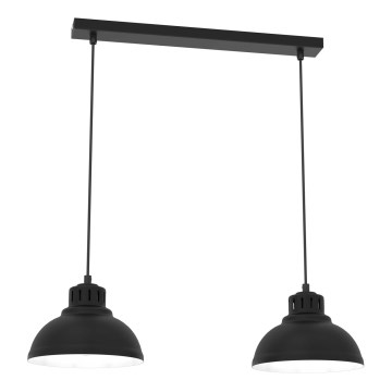 Chandelier on a string SVEN 2xE27/15W/230V black