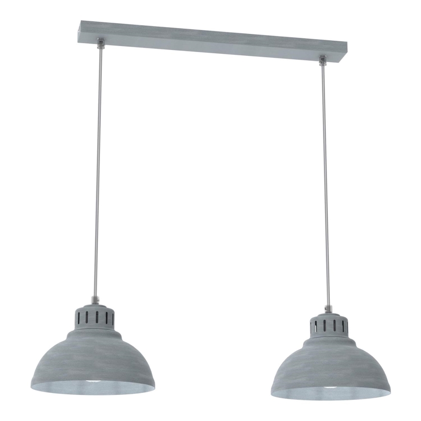 Chandelier on a string SVEN 2xE27/15W/230V grey