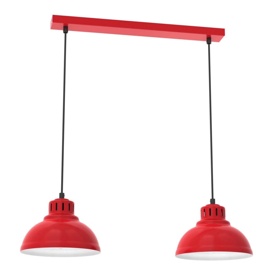 Chandelier on a string SVEN 2xE27/15W/230V red