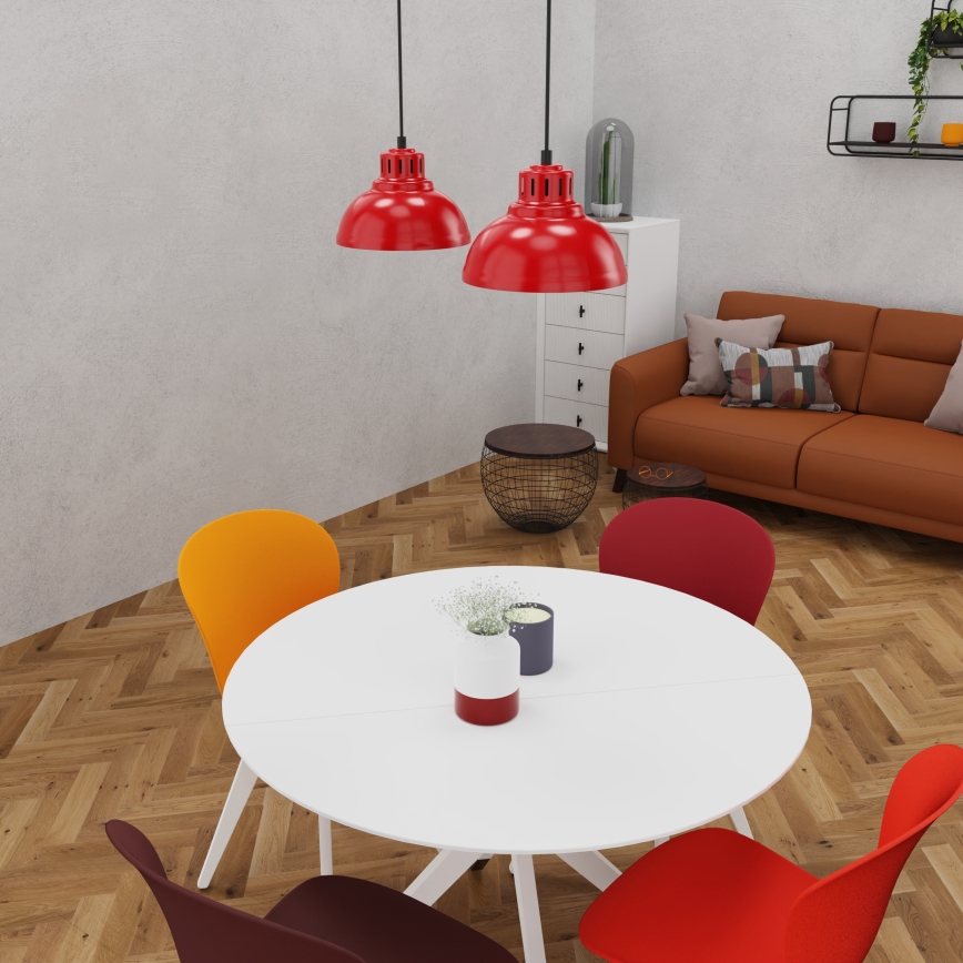 Chandelier on a string SVEN 2xE27/15W/230V red