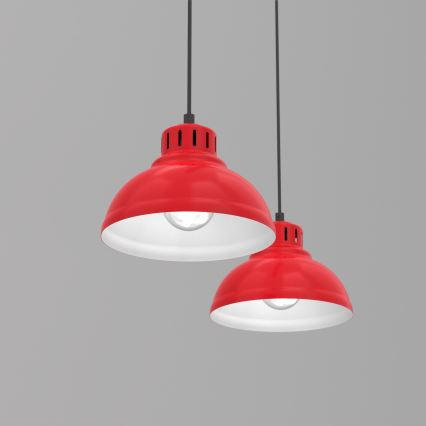 Chandelier on a string SVEN 2xE27/15W/230V red
