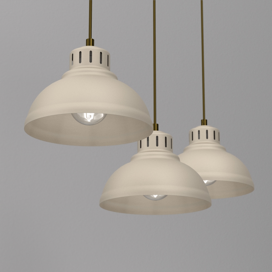 Chandelier on a string SVEN 3xE27/15W/230V beige
